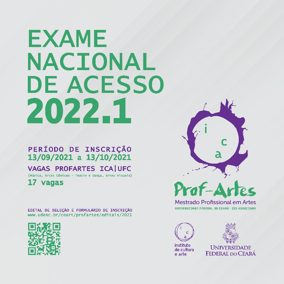 ProfArtes ICA/UFC abre inscrições para a
